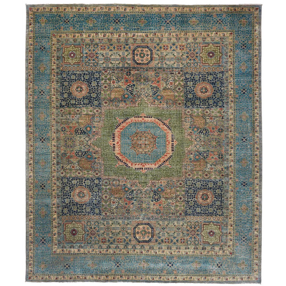 Tappeto Mamlouk Pakistan azzurro grigio 250x300
