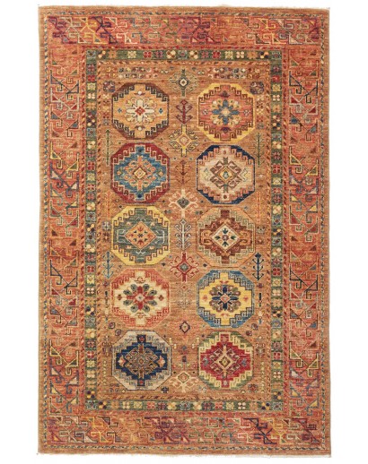 Tappeto Tribal Pakistan arancione 122x190
