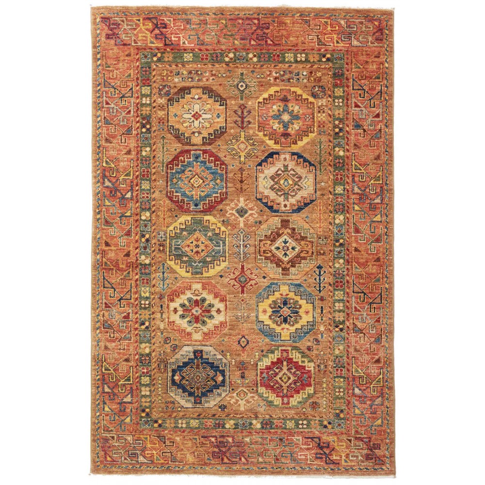 Tappeto Tribal Pakistan arancione 122x190