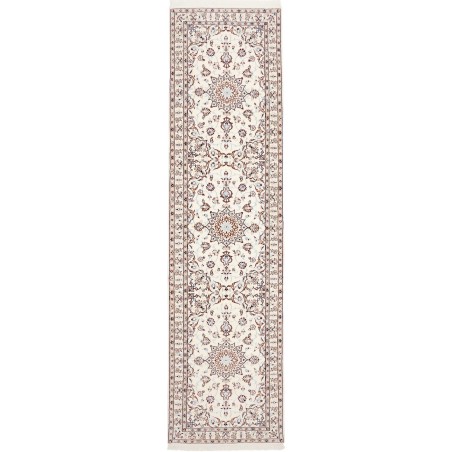 Tappeto Nain 9La Persia bianco grigio 95x354