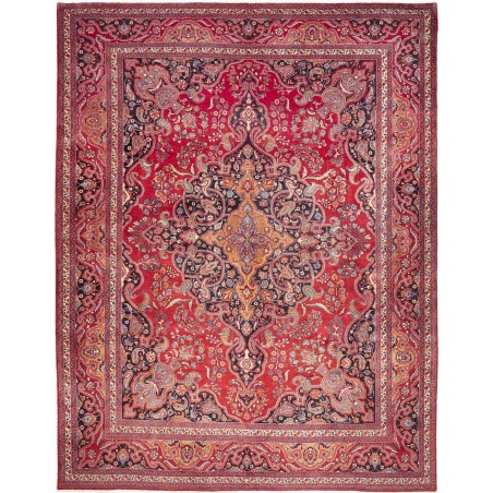 Tappeto Mashad Persia marrone grigio 303x390