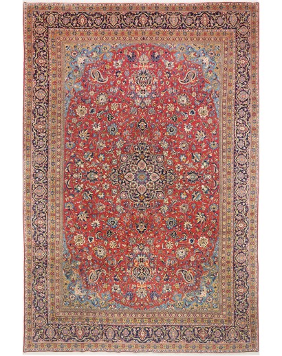 Tappeto Shahreza Persia rosso grigio 287x430