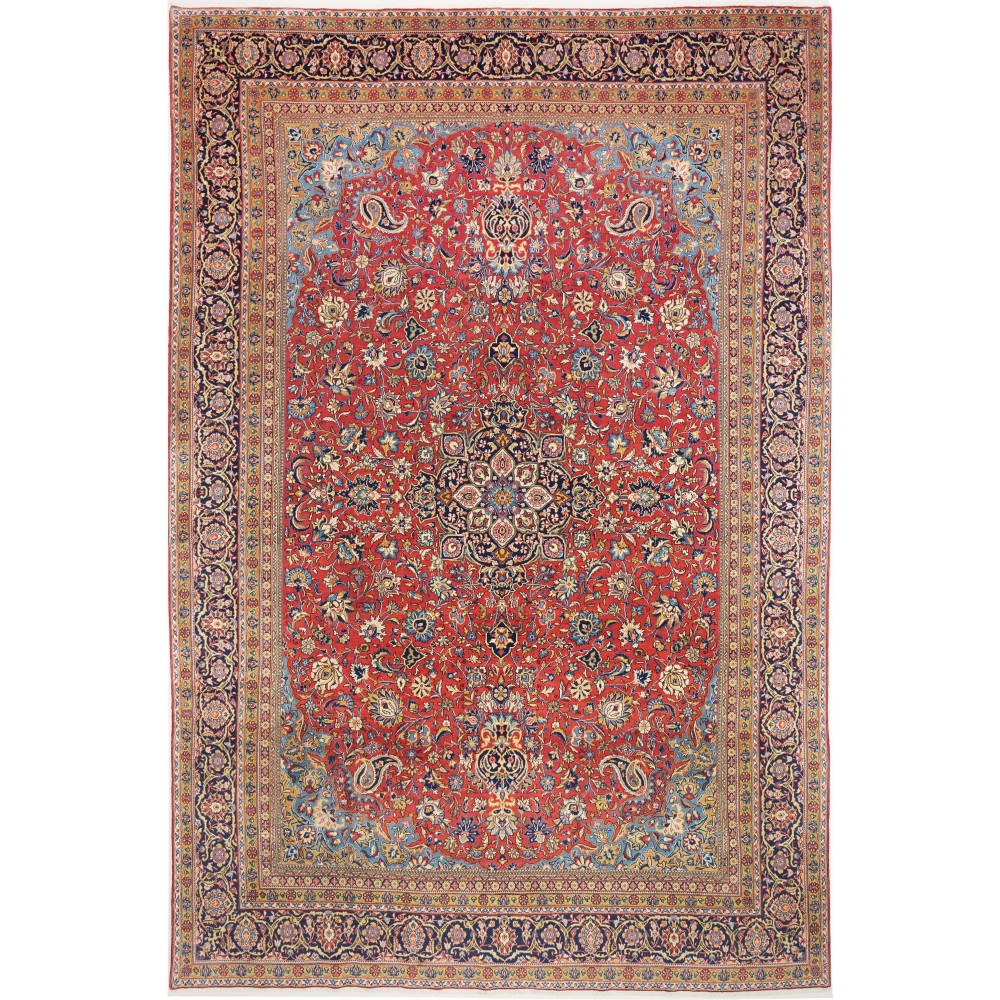 Tappeto Shahreza Persia rosso grigio 287x430