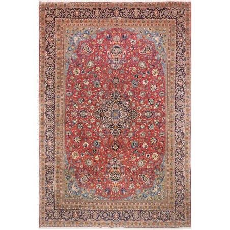 Tappeto Shahreza Persia rosso grigio 287x430