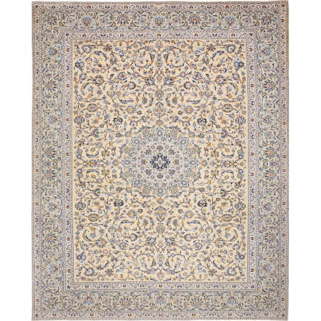 Tappeto Kashan Persia beige bianco 312x390