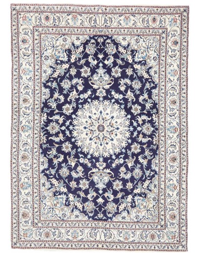 Tappeto Nain Kashmar Persia bianco grigio 171x237