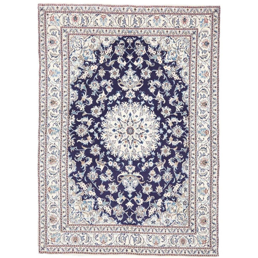 Tappeto Nain Kashmar Persia bianco grigio 171x237