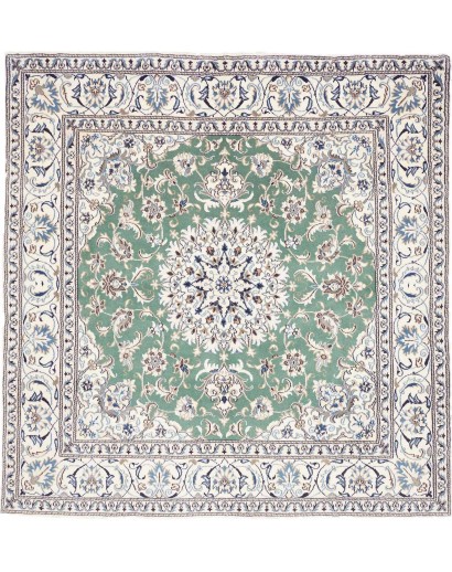 Tappeto Nain Kashmar Persia bianco 196x198
