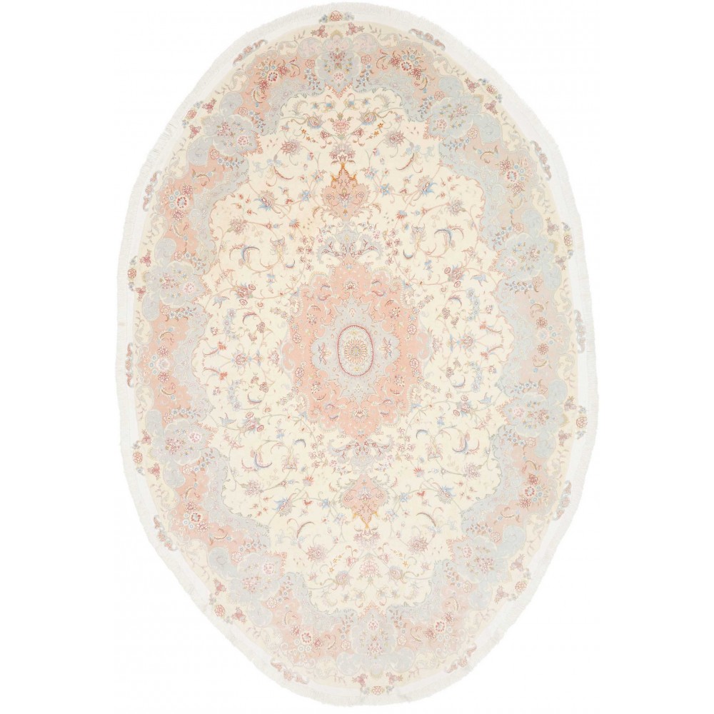 Tappeto Tabriz 50 Raj Persia bianco 201x312