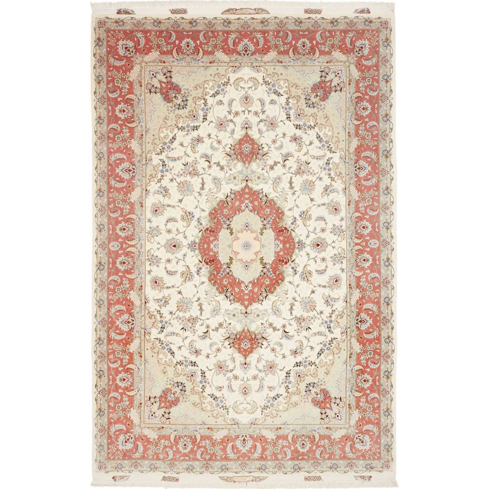 Tappeto Tabriz 70 Raj Persia bianco 196x311