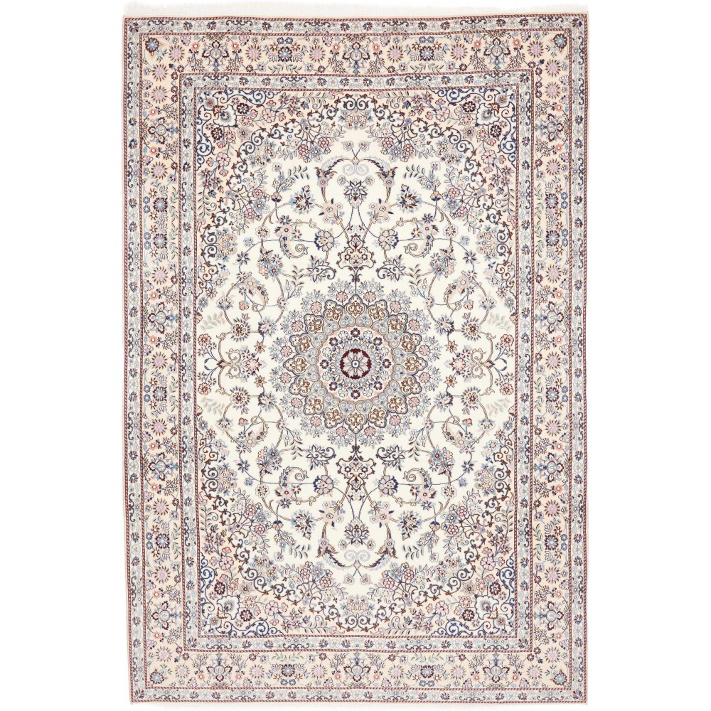Tappeto Nain 9La Persia bianco grigio 203x303