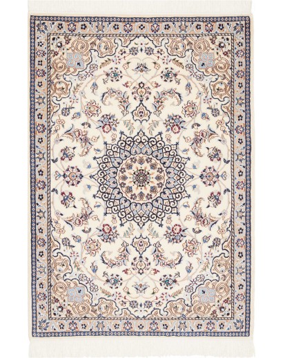 Tappeto Nain 9La Persia bianco azzurro 90x130