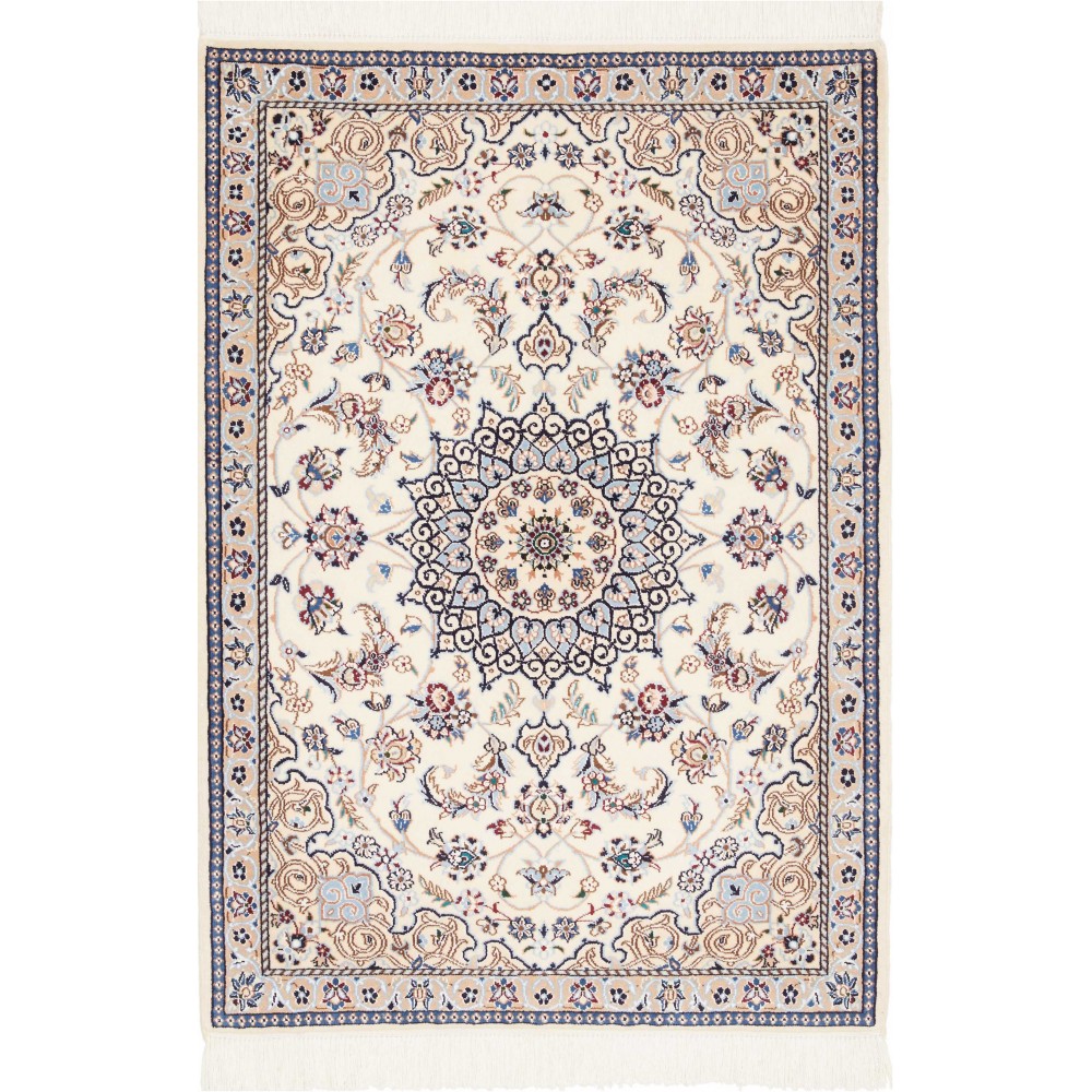 Tappeto Nain 9La Persia bianco azzurro 90x130