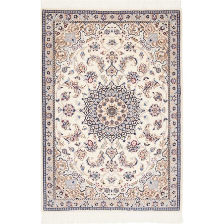 Tappeto Nain 9La Persia bianco azzurro 90x130