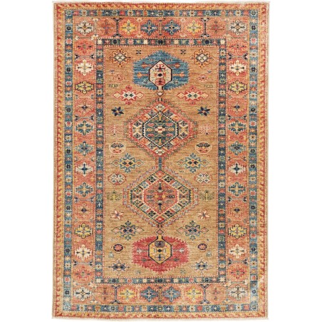 Tappeto Kazak Fine Pakistan marrone grigio 127x187
