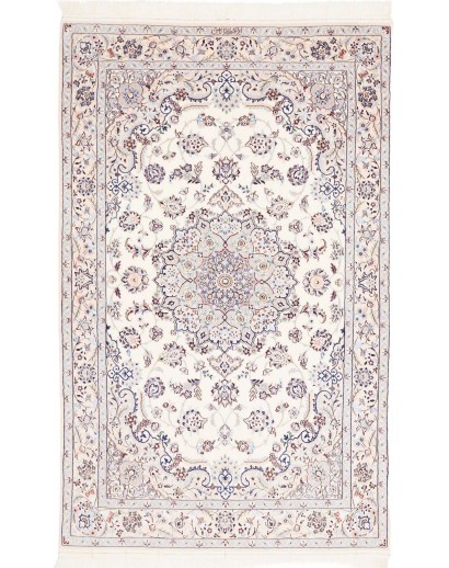 Tappeto Nain 6La Persia bianco azzurro 126x197