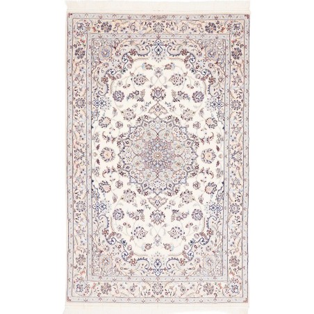 Tappeto Nain 6La Persia bianco azzurro 126x197