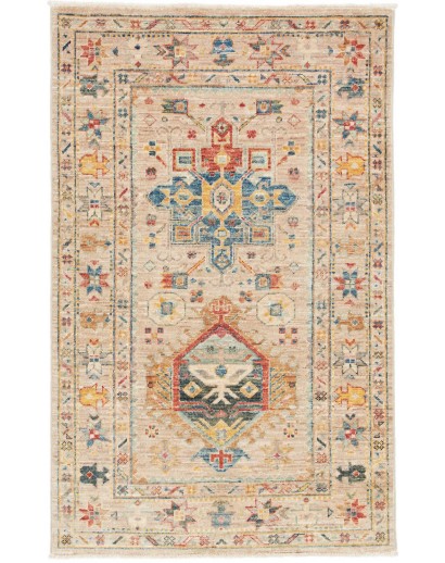 Tappeto Tribal Pakistan marrone beige 81x128