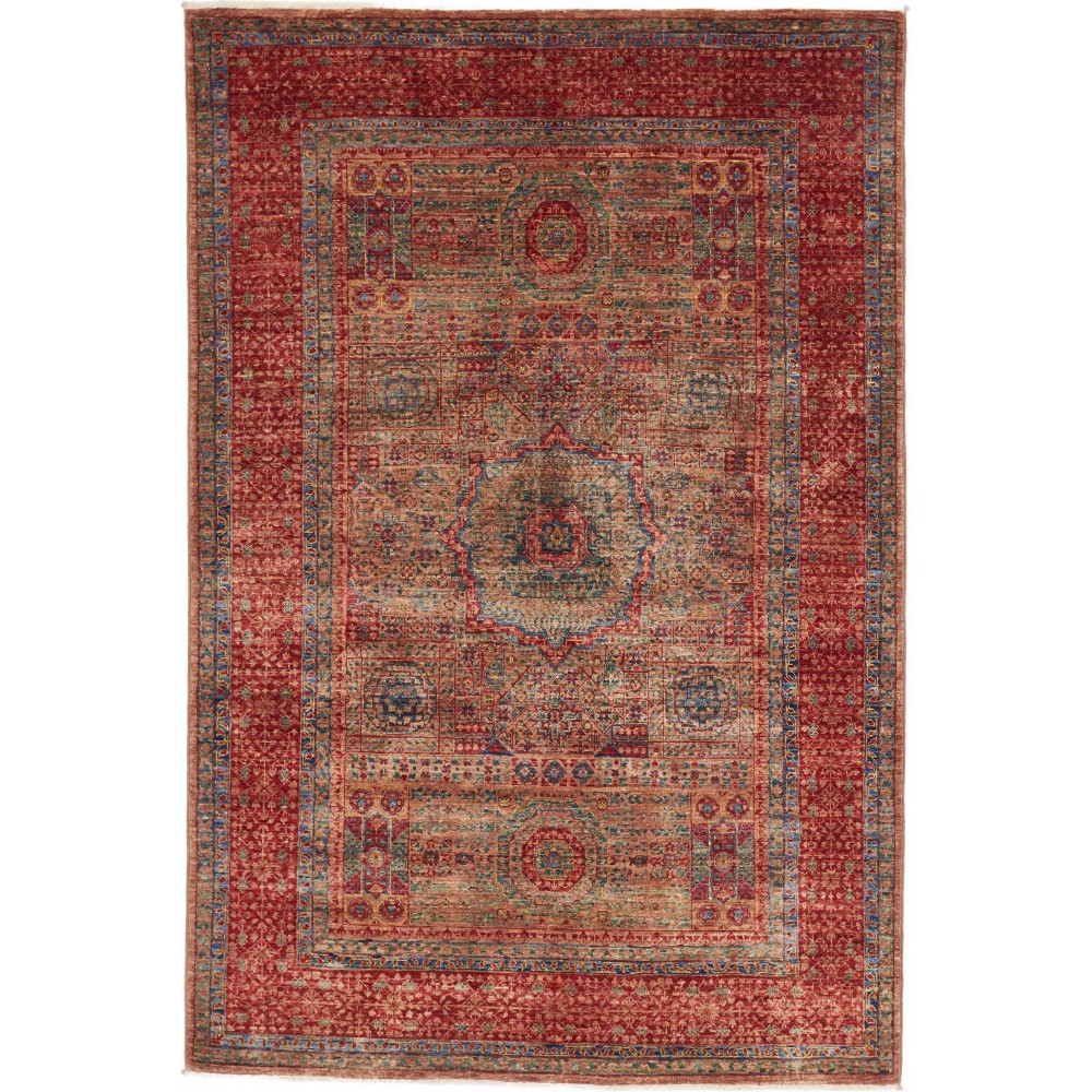 Tappeto Mamlouk Pakistan marrone arancione 128x190