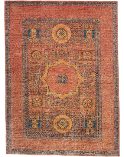 Tappeto Mamlouk Pakistan rosso grigio 215x293