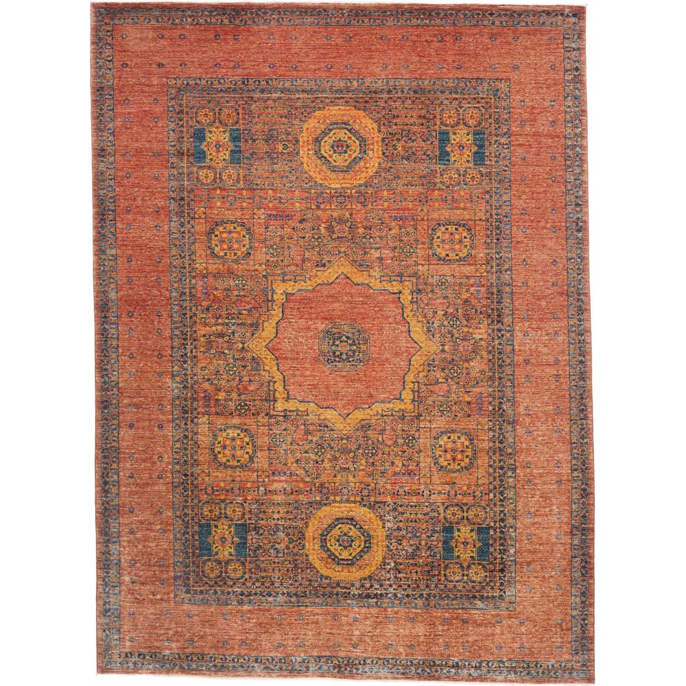 Tappeto Mamlouk Pakistan rosso grigio 215x293