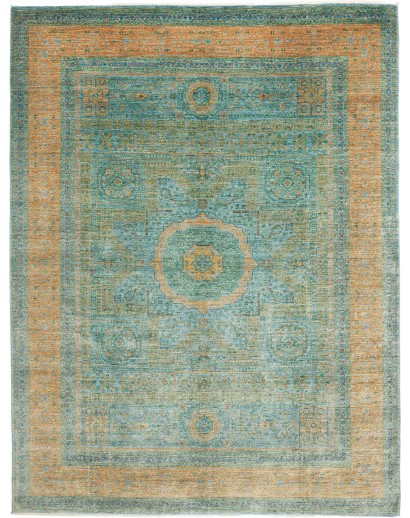 Tappeto Mamlouk Pakistan verde marrone 272x356