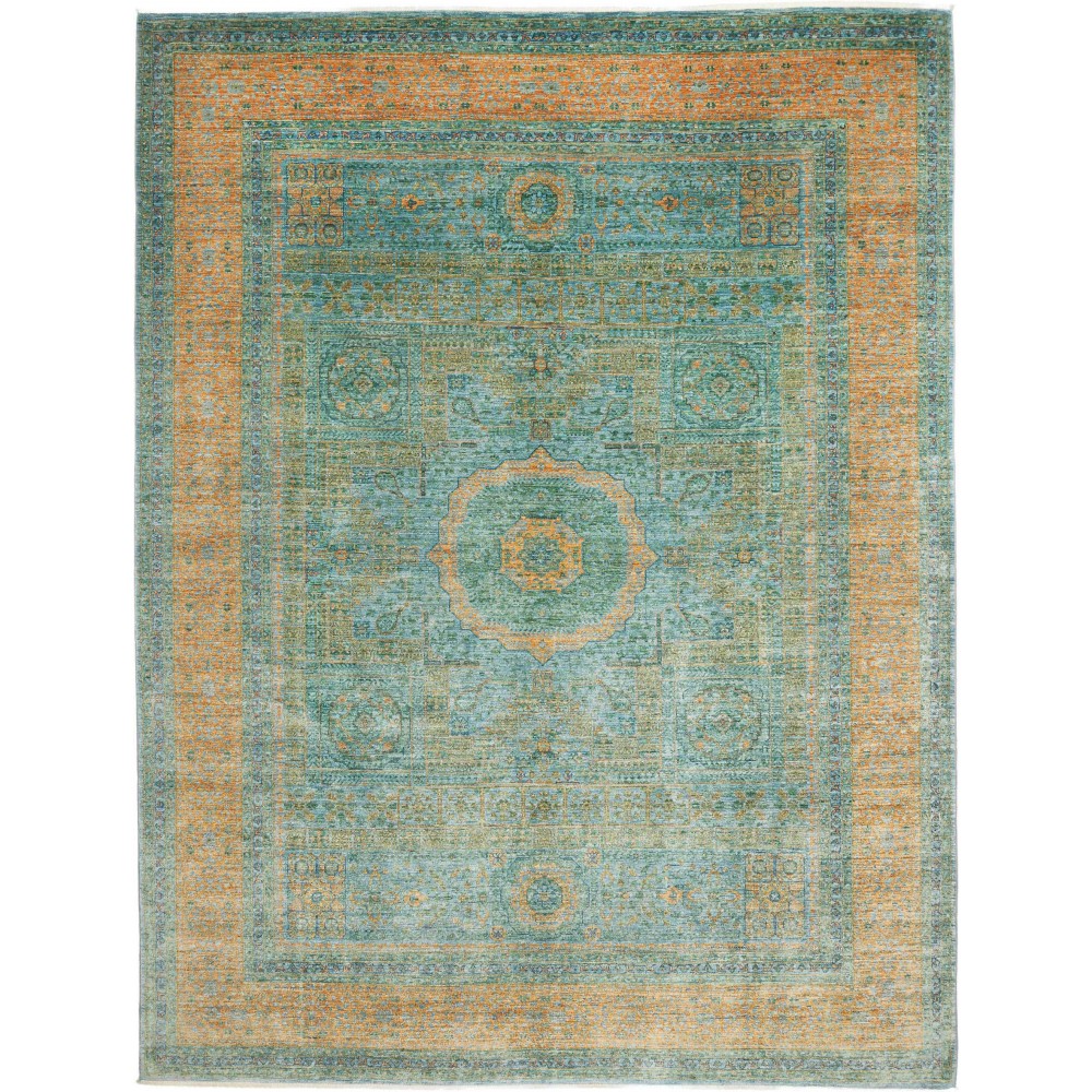 Tappeto Mamlouk Pakistan verde marrone 272x356
