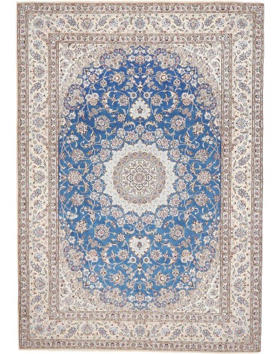 Tappeto Nain 9La Persia bianco blu 253x359