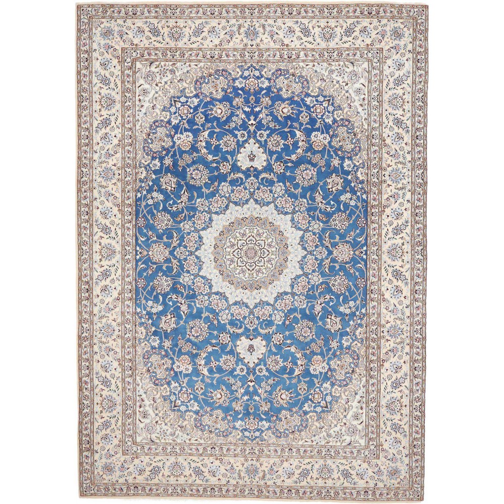 Tappeto Nain 9La Persia bianco blu 253x359