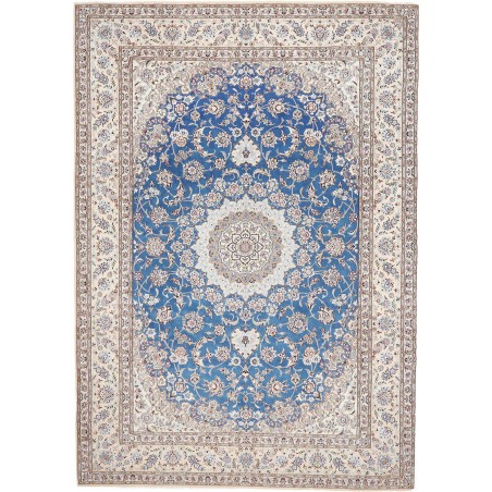 Tappeto Nain 9La Persia bianco blu 253x359