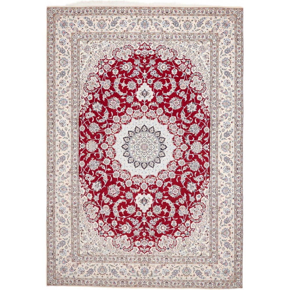 Tappeto Nain 9La Persia bianco grigio 250x358