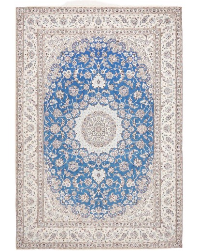 Tappeto Nain 9La Persia bianco blu 245x355