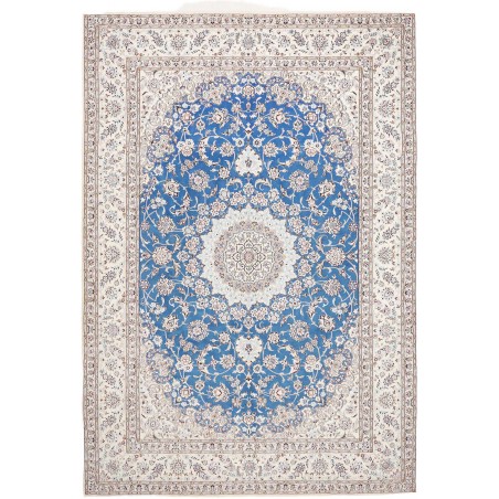 Tappeto Nain 9La Persia bianco blu 245x355