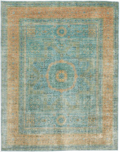 Tappeto Mamlouk Pakistan verde marrone 247x300