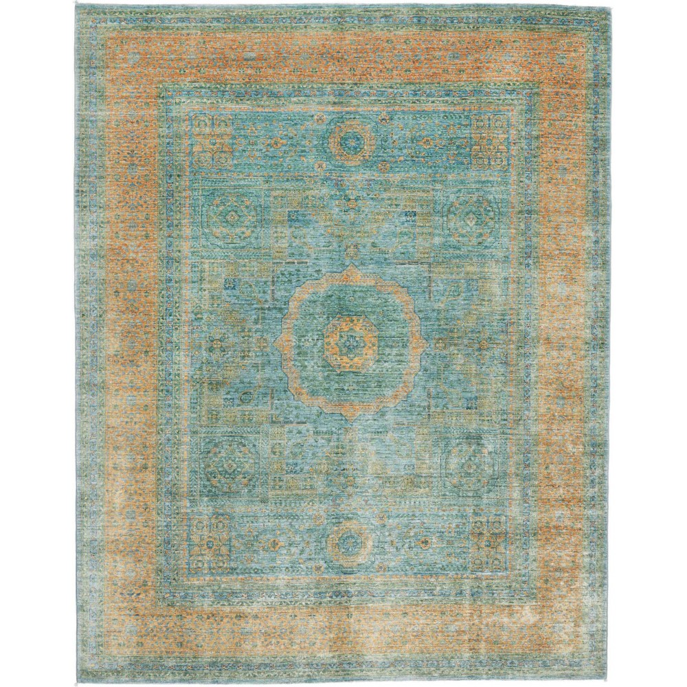 Tappeto Mamlouk Pakistan verde marrone 247x300