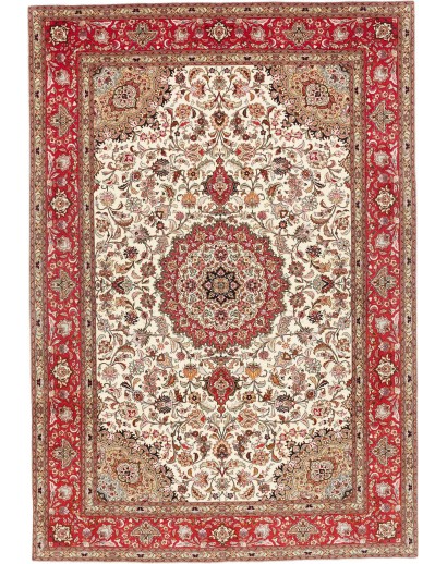Tappeto Tabriz 50 Raj Persia beige marrone 208x302