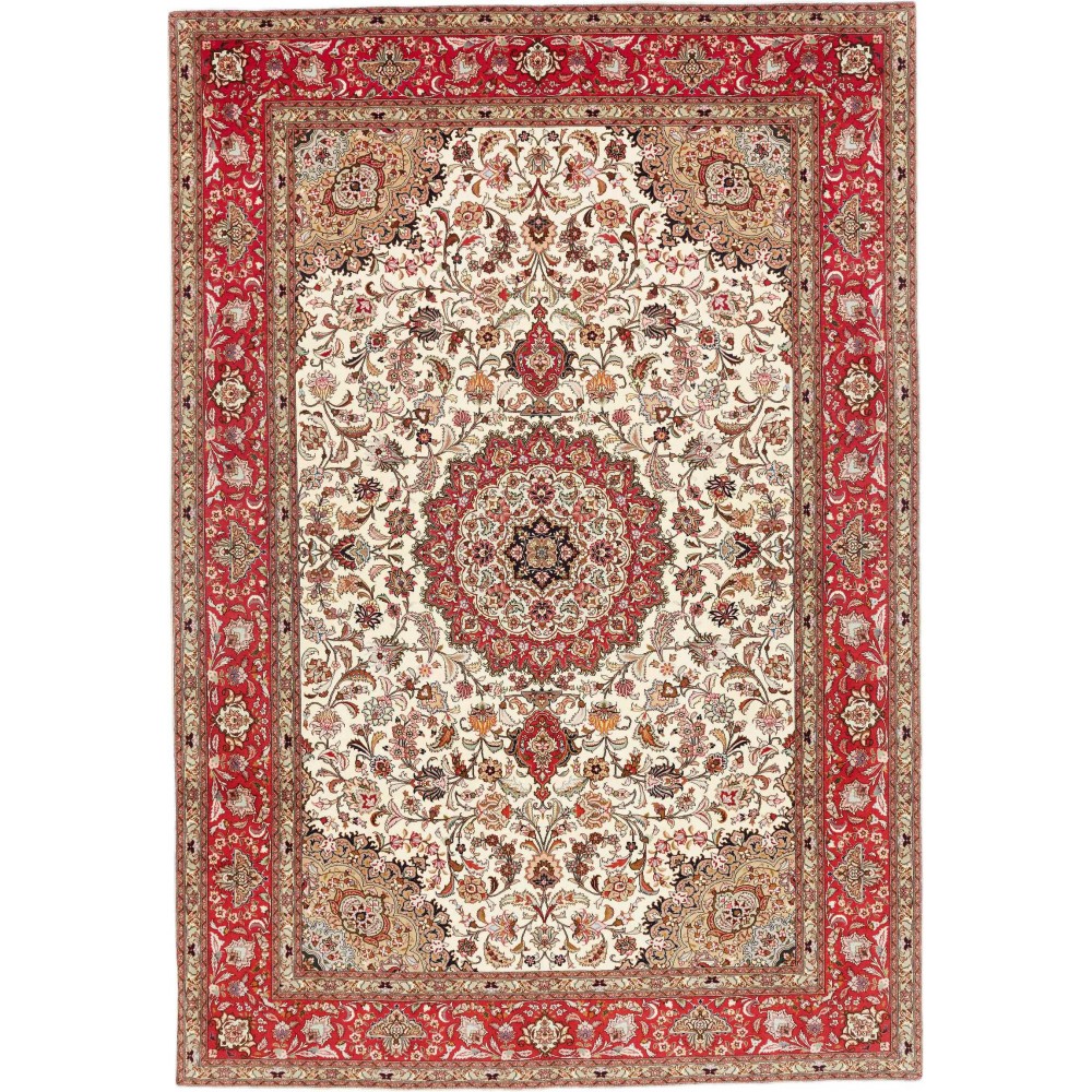 Tappeto Tabriz 50 Raj Persia beige marrone 208x302