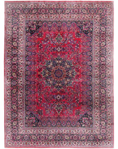 Tappeto Mashad Persia azzurro blu 364x496