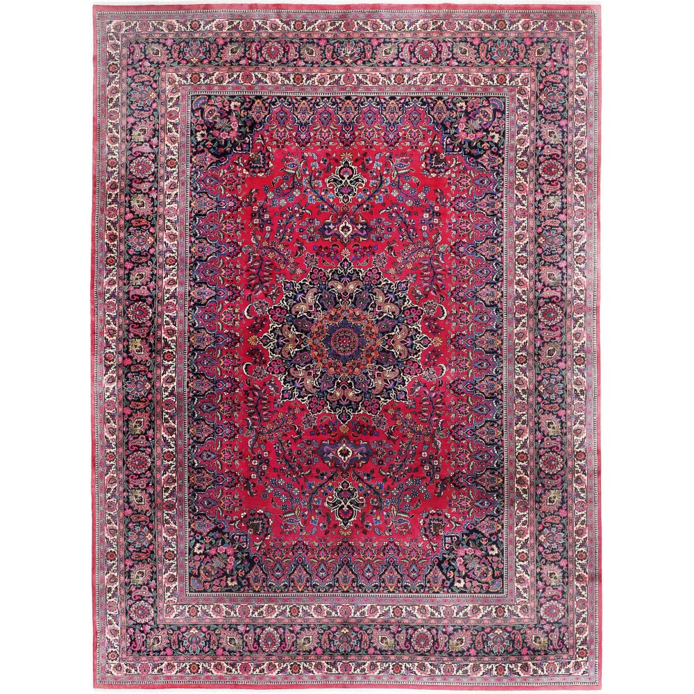 Tappeto Mashad Persia azzurro blu 364x496