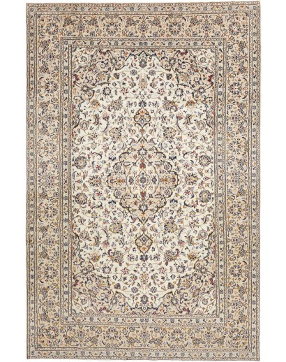 Tappeto Kashan Persia bianco grigio 207x314