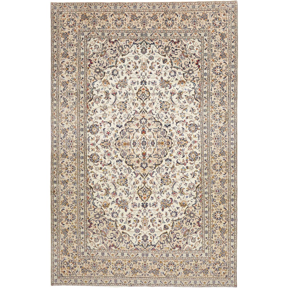 Tappeto Kashan Persia bianco grigio 207x314