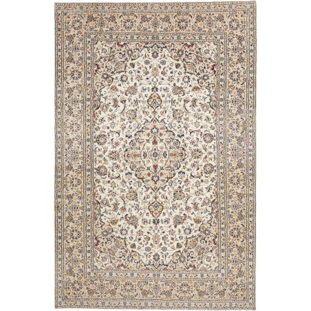 Tappeto Kashan Persia bianco grigio 207x314