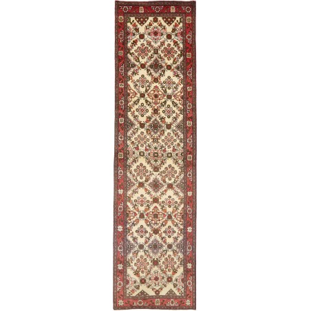 Tappeto Hamadan Persia marrone giallo 100x368
