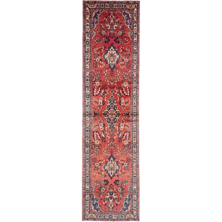 Tappeto Hamadan Persia marrone giallo 110x418