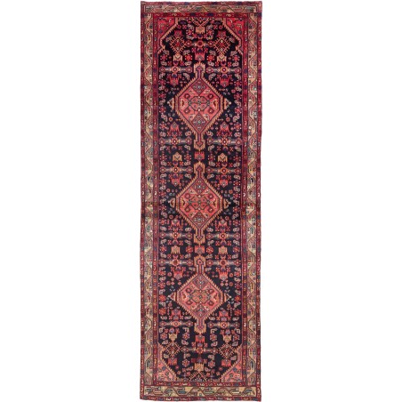 Tappeto Hamadan Persia grigio marrone 118x382