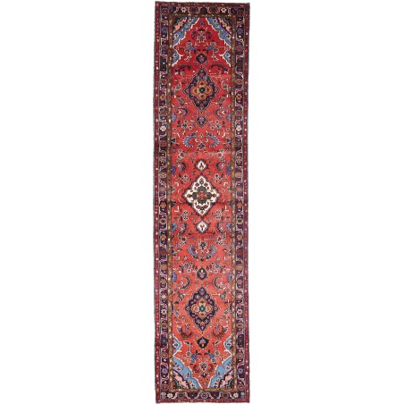 Tappeto Hamadan Persia marrone grigio 95x400