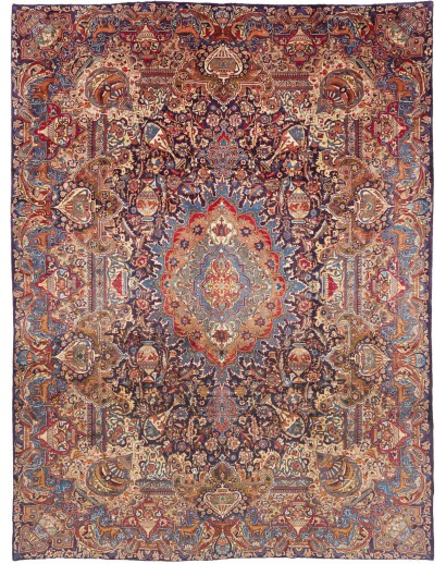 Tappeto Kashamr Zirkhaki Persia azzurro arancione 300x394