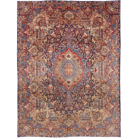 Tappeto Kashamr Zirkhaki Persia azzurro arancione 300x394