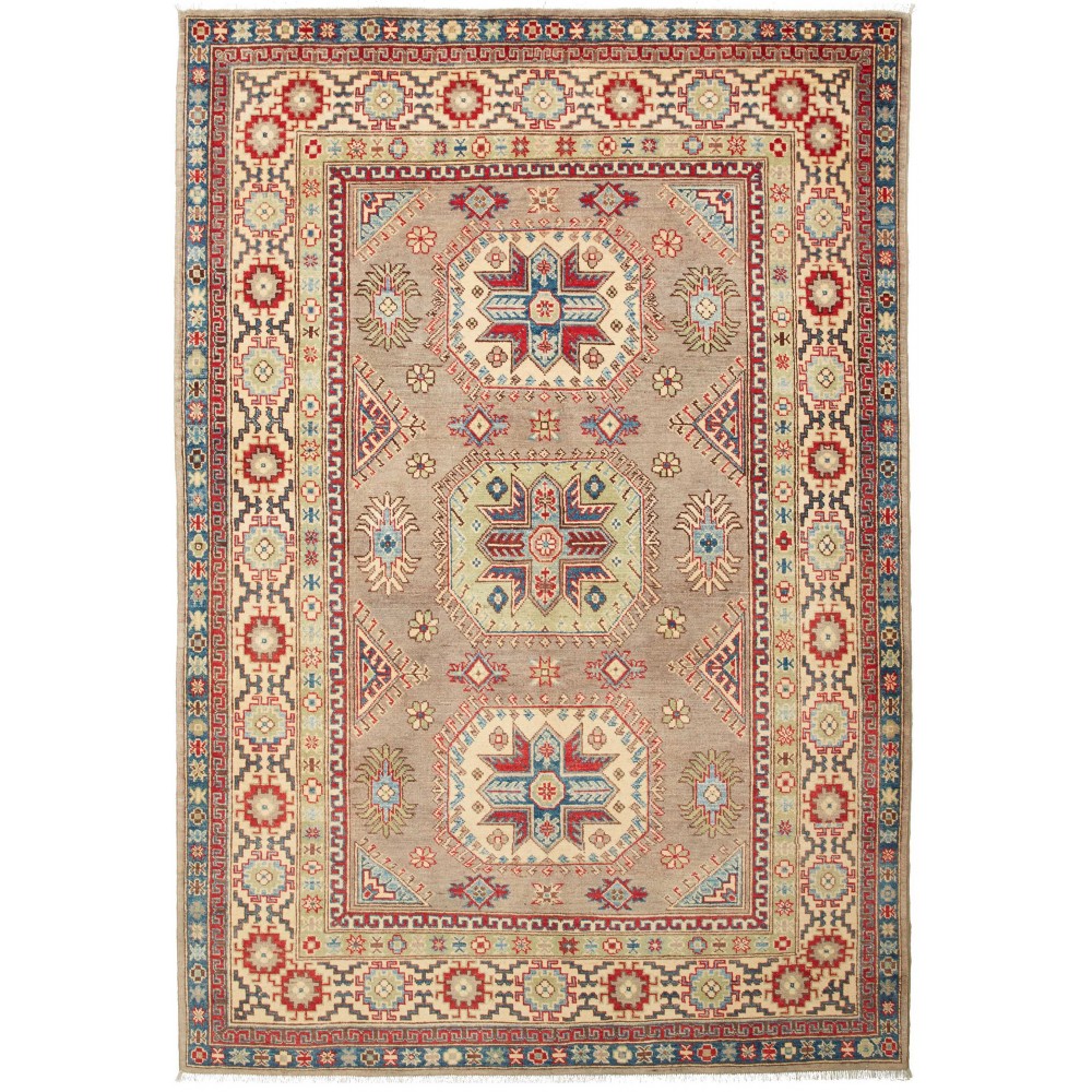 Tappeto Kazak Afghanistan marrone grigio 167x242 Tappeto Kazak Afghanistan marrone grigio 167x242