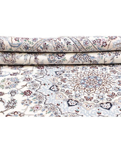 Tappeto Nain 9La Persia bianco grigio 246x348